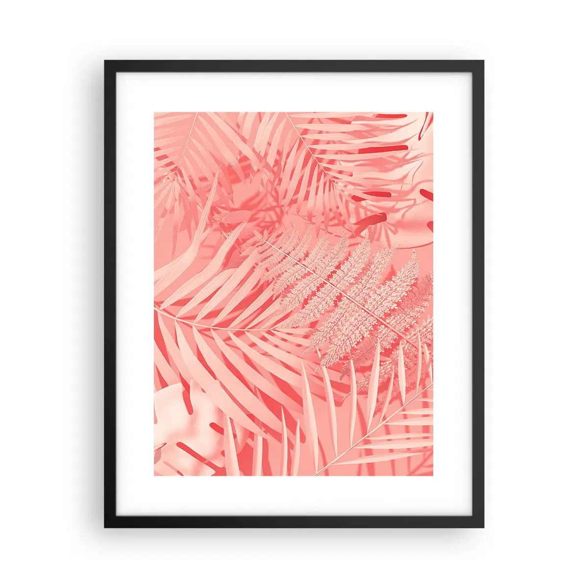 Póster en marco negro - Concepto rosa - 40x50 cm