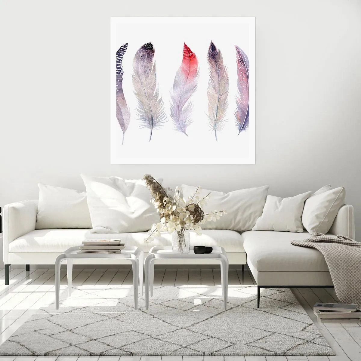 Póster - Suave como la niebla de muchos colores - 60x60 cm