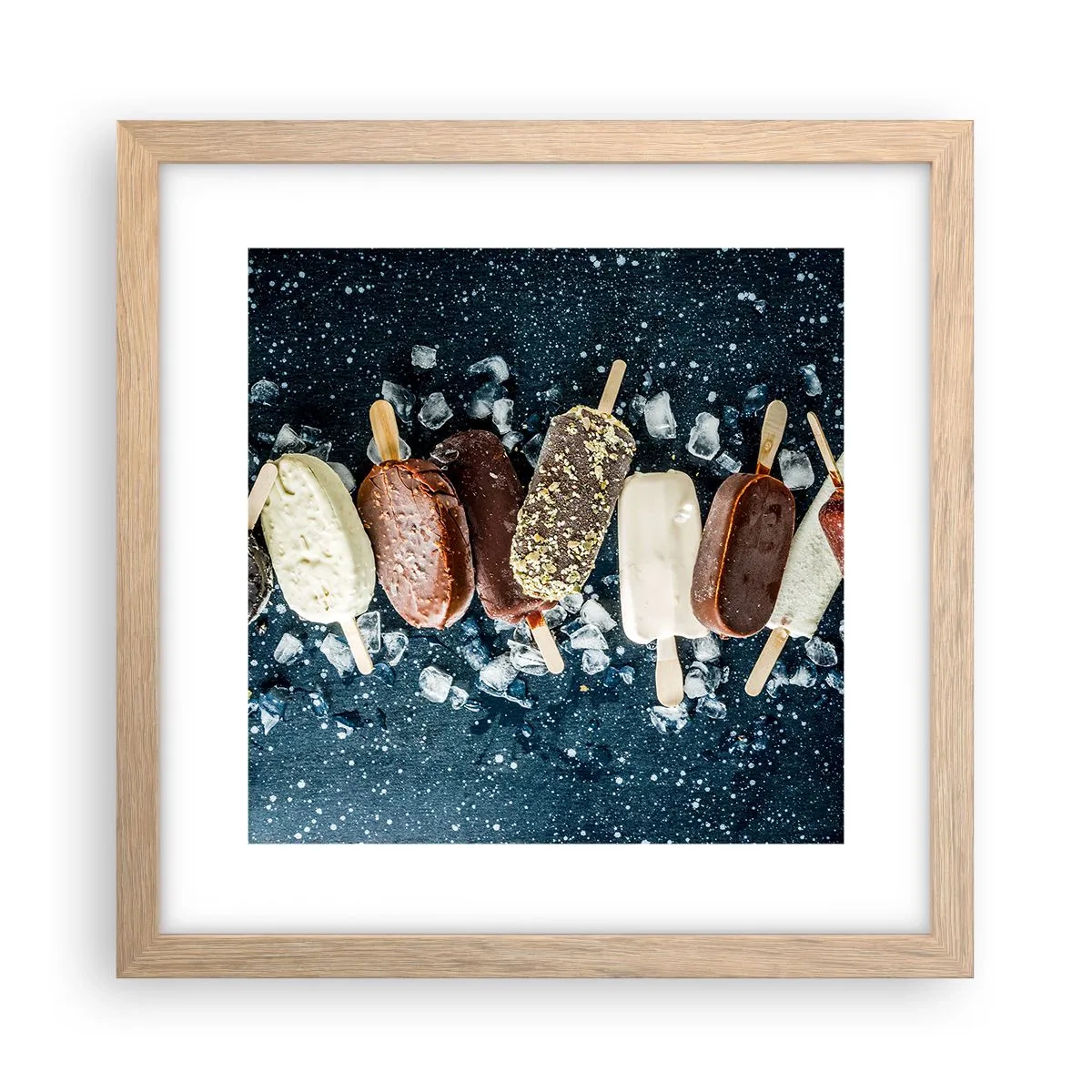 Póster en marco roble claro - El sabor del verano caluroso - 30x30 cm