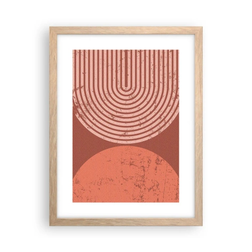 Póster en marco roble claro - Estrecha relación - 30x40 cm