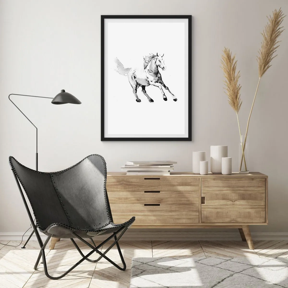 Póster en marco negro - Alma indómita - 40x50 cm