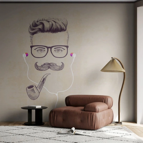 Fotomural Premium Canvas - Moda masculina - Hombre, Abstracción, Tubo - 450x315 cm
