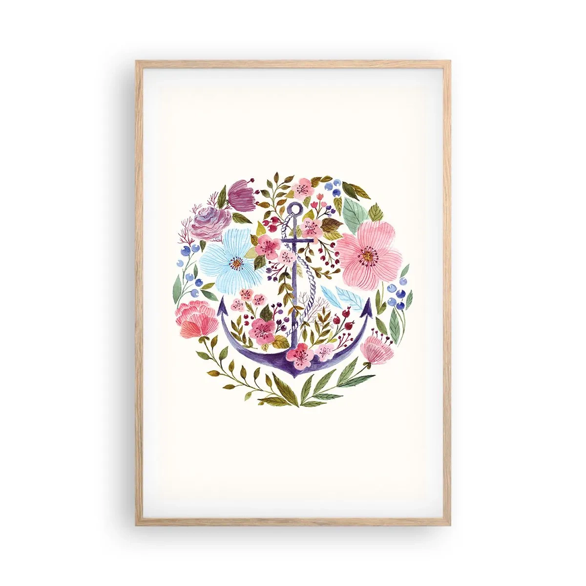 Póster en marco roble claro - El sueño reparador de un marinero - 61x91 cm