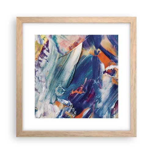 Póster en marco roble claro - Confusión de colores - 30x30 cm