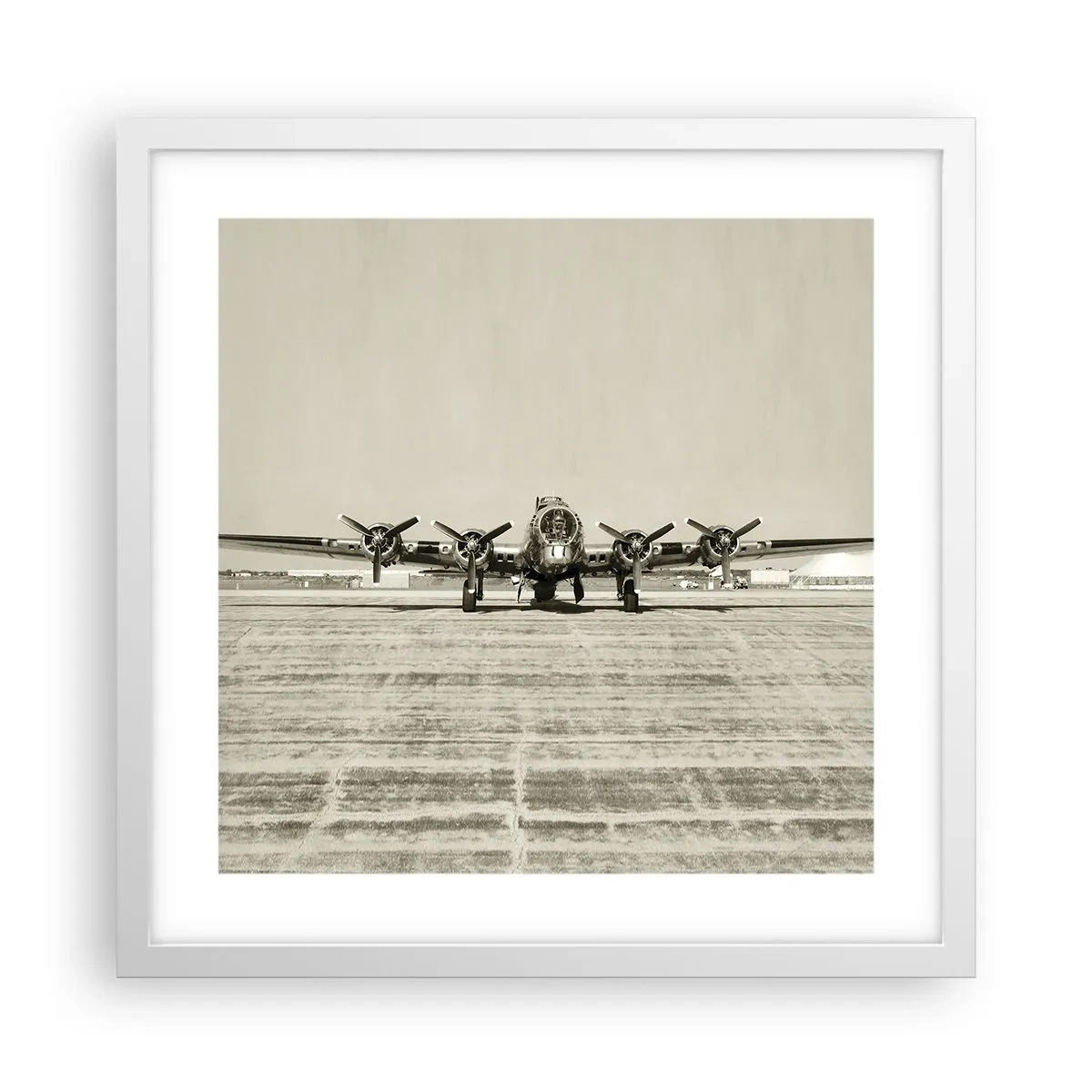 Póster en marco blanco - Como siempre, preparado - 40x40 cm