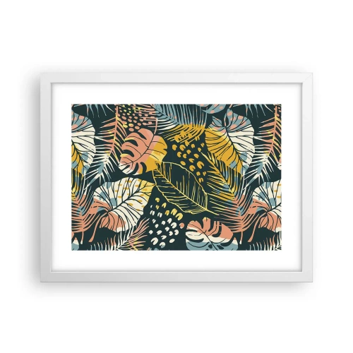Póster en marco blanco - Una frondosa fantasía - 40x30 cm