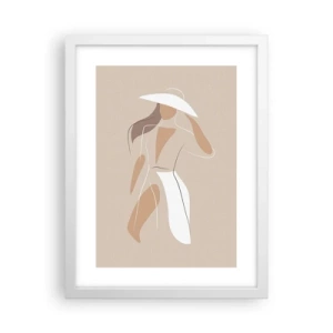 Póster en marco blanco - La moda es alegría - 30x40 cm