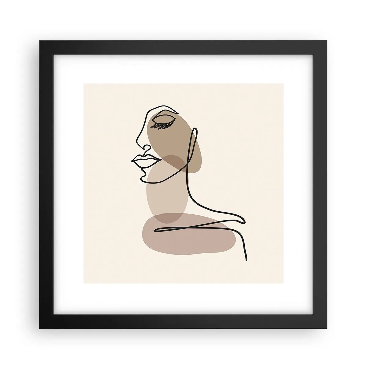 Póster en marco negro - Escucharse a sí misma - 30x30 cm