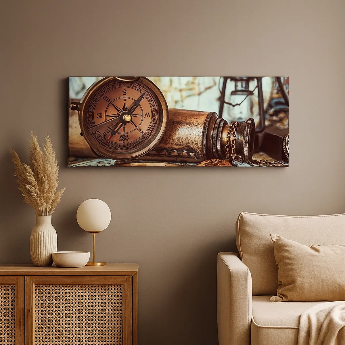 Cuadro sobre lienzo - Impresión de Imagen - Te espera una aventura pirata en el Caribe - 30x30 cm