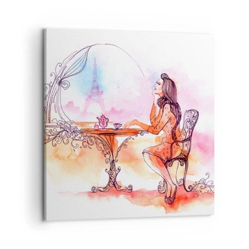 Cuadro sobre lienzo - Impresión de Imagen - Estilo parisino - 50x50 cm