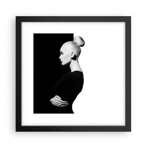 Póster en marco negro - Simplemente femenina - 30x30 cm