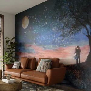 Fotomural Autadhesivo Deluxe Sticker - Un espectáculo estelar - Abstracción, Paisaje, pareja de enamorados - 200x140 cm