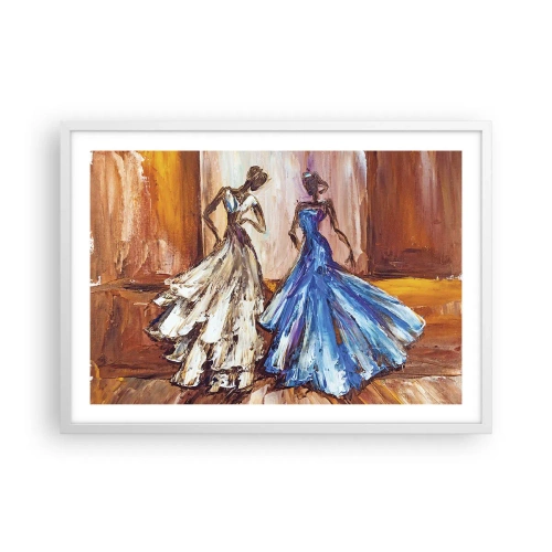 Póster en marco blanco - Un elegante dúo - 70x50 cm