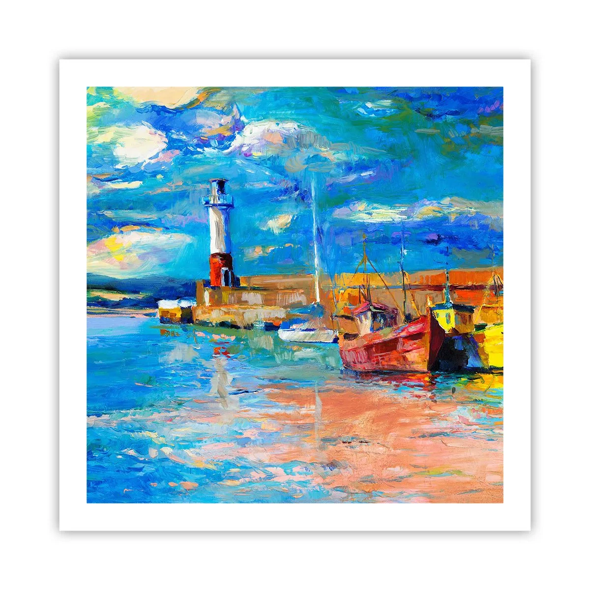 Póster - Tarde en la bahía del arco iris - 60x60 cm