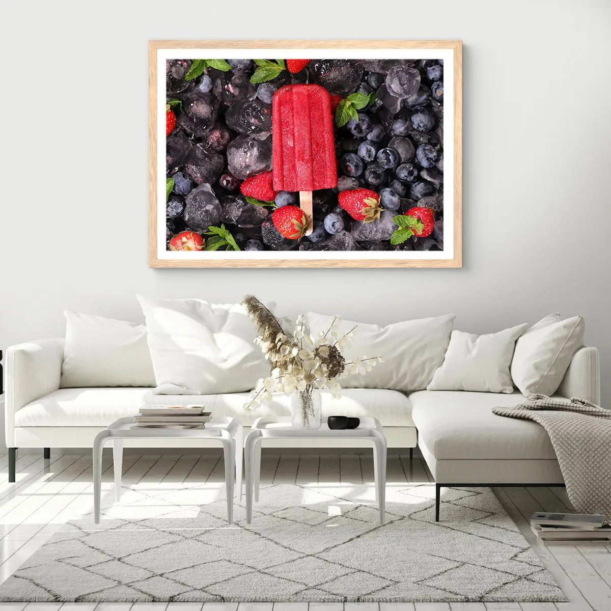 Póster en marco roble claro - El sabor del verano caluroso - 70x50 cm