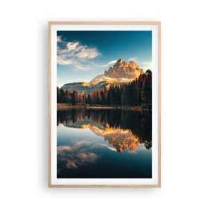 Póster en marco roble claro - Paisaje duplicado - 61x91 cm