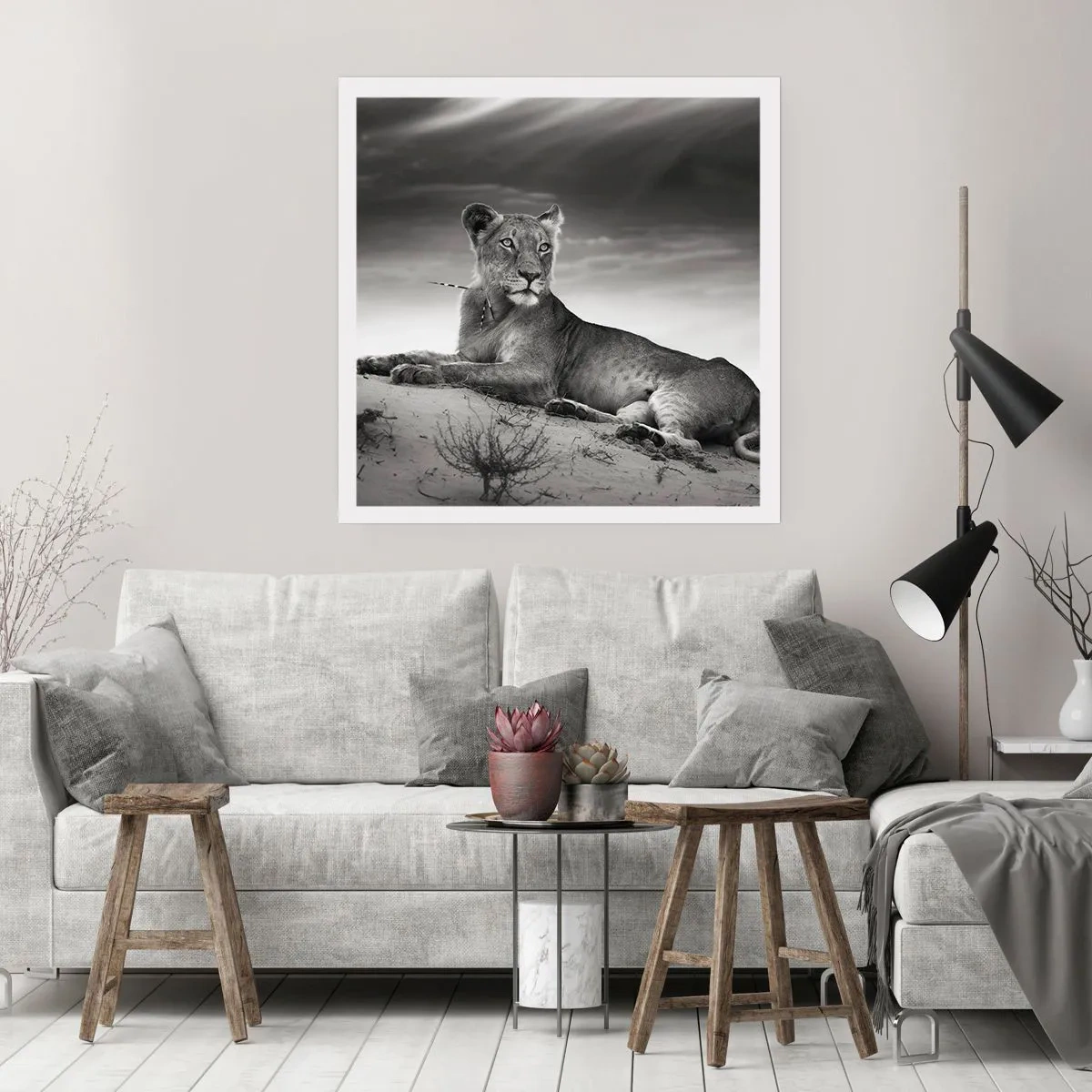 Póster - Descanso de la reina del desierto - 30x30 cm