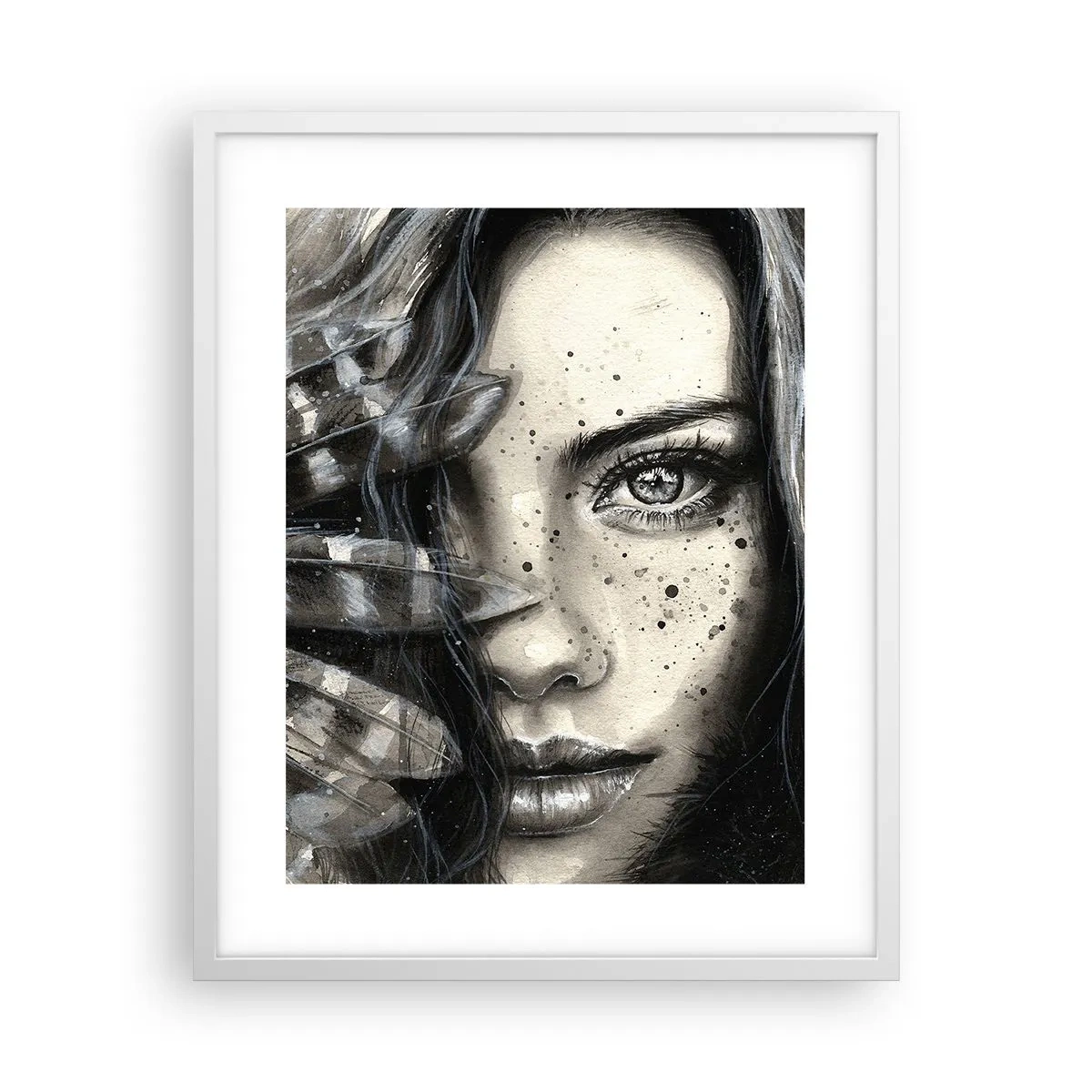 Póster en marco blanco - Belleza salvaje - 40x50 cm