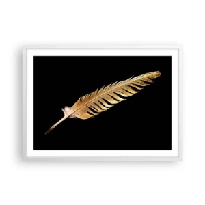 Póster en marco blanco - Pluma de alta calidad - 70x50 cm