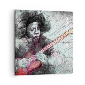 Cuadro sobre lienzo - Impresión de Imagen - Volando con la música - 60x60 cm