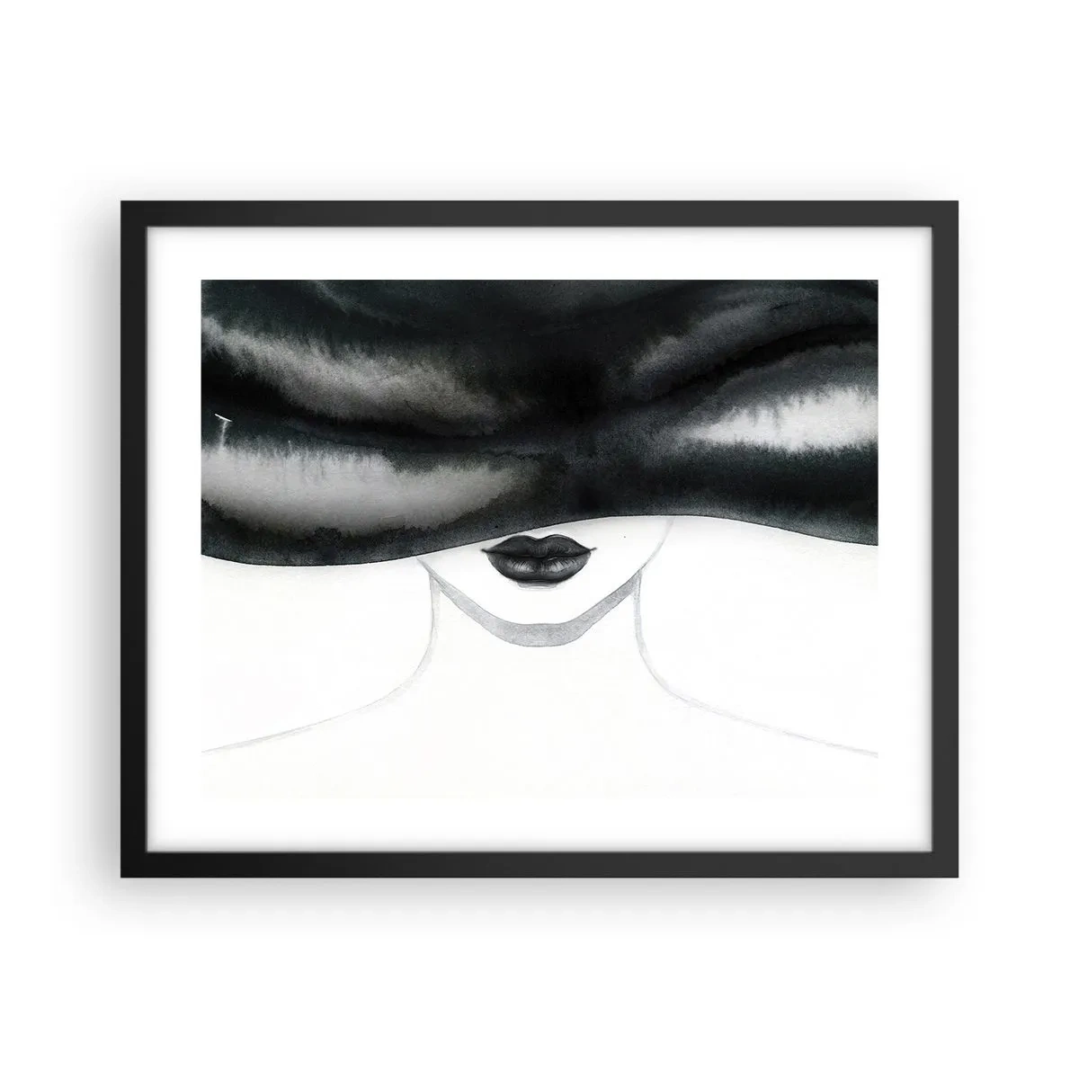 Póster en marco negro - Un misterio sensual - 50x40 cm