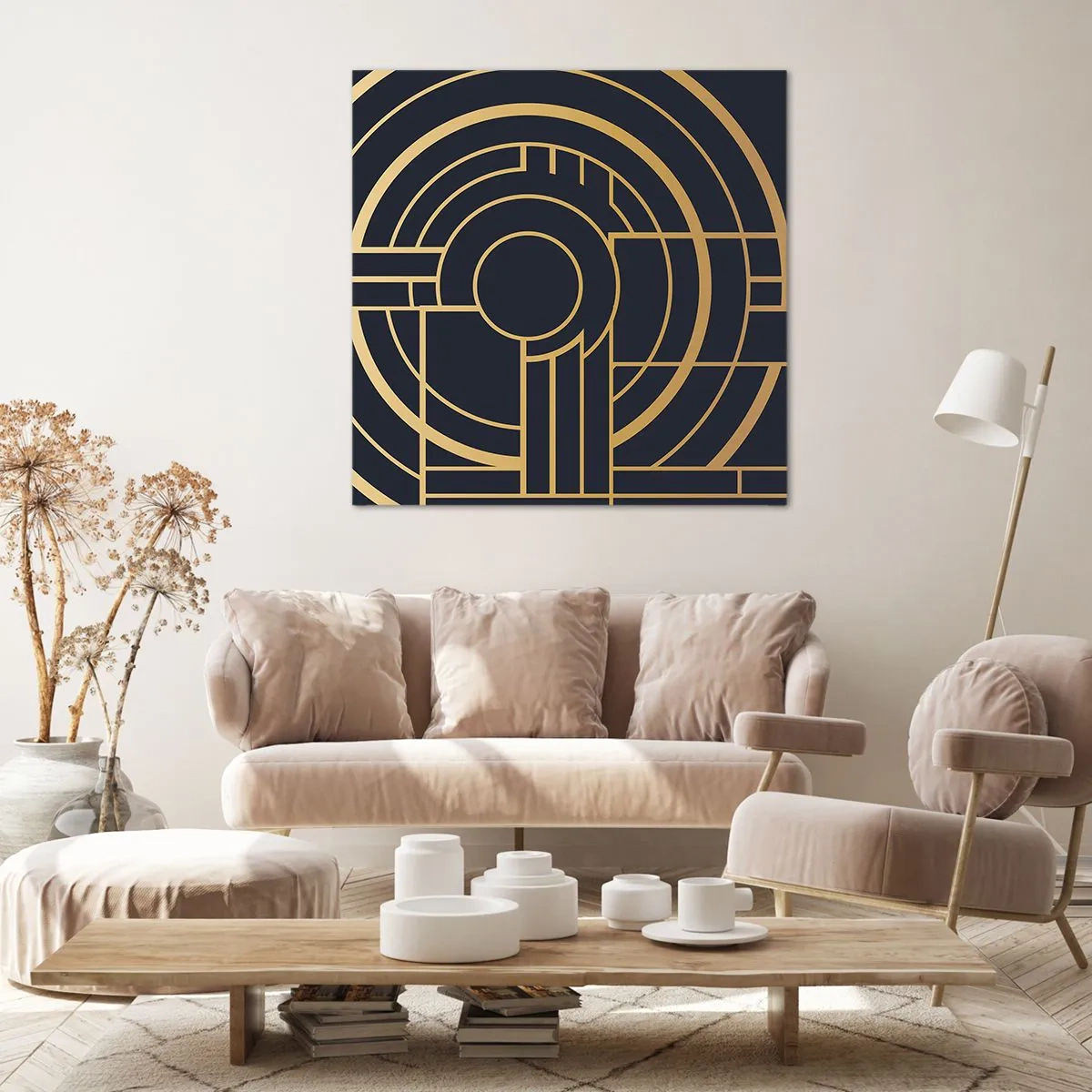 Cuadro sobre lienzo - Impresión de Imagen - Giro de los elementos - 60x60 cm