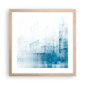 Póster en marco roble claro - Cómo se hizo el espacio - 40x40 cm