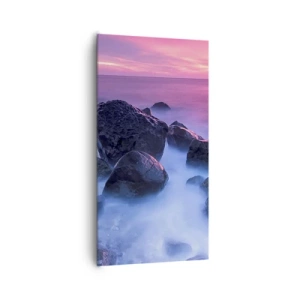 Cuadro sobre lienzo - Impresión de Imagen - Nacimiento en la luz y la niebla - 65x120 cm