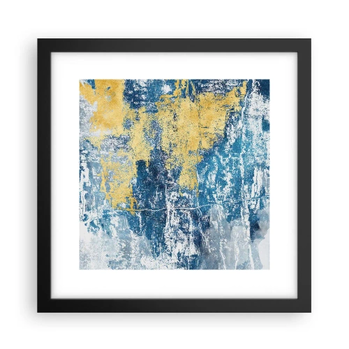 Póster en marco negro - Una abstracción serena - 30x30 cm