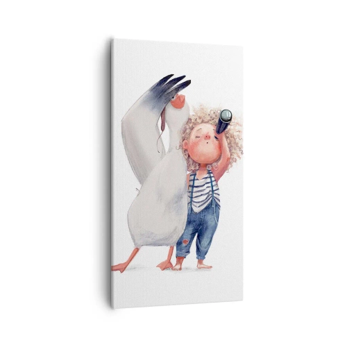 Cuadro sobre lienzo - Impresión de Imagen - Un plan para un gran viaje - 55x100 cm