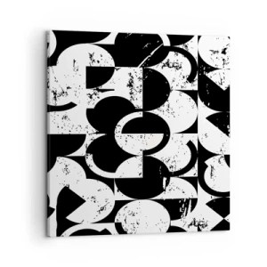 Cuadro sobre lienzo - Impresión de Imagen - El blanco es blanco y el negro es negro - 50x50 cm