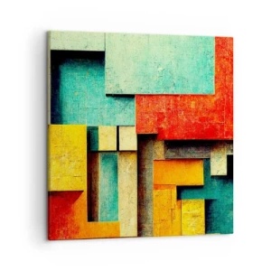 Cuadro sobre lienzo - Impresión de Imagen - Festival de ángulos rectos - 50x50 cm