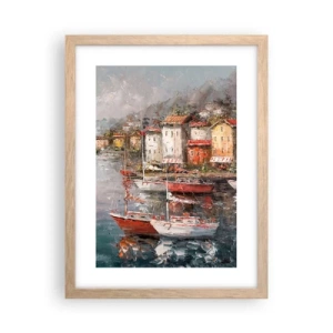 Póster en marco roble claro - Un refugio romántico - 30x40 cm