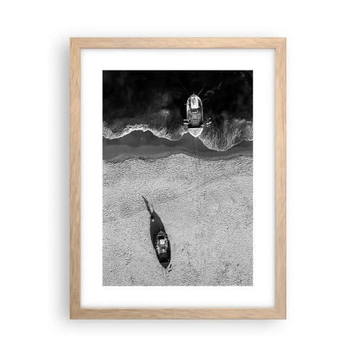 Póster en marco roble claro - Aún en la orilla... - 30x40 cm