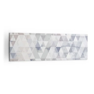 Cuadro sobre lienzo - Impresión de Imagen - Patrón de triángulo geométrico en tonos pastel - 160x50cm - A ritmo de triángulo - Decoración de pared moderna para salón y dormitorio ARTTOR