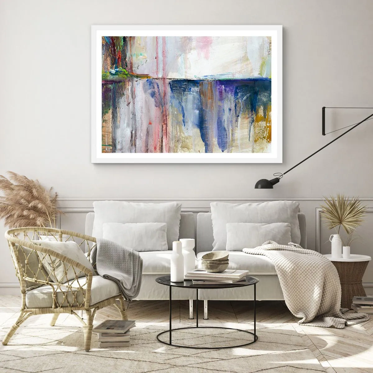 Póster en marco blanco - Impresiones y asociaciones de colores - 100x70 cm