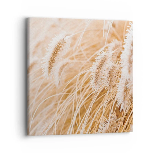 Cuadro sobre lienzo - Impresión de Imagen - El dorado susurro de las hierbas - 40x40 cm