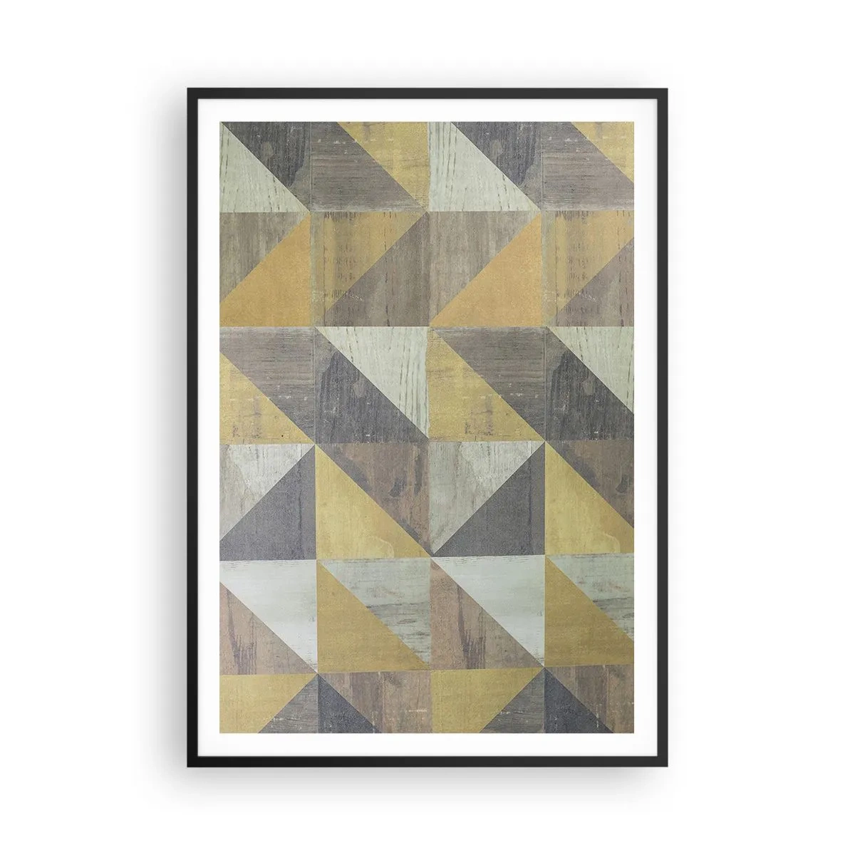 Póster en marco negro - El arte de los triángulos - 70x100 cm