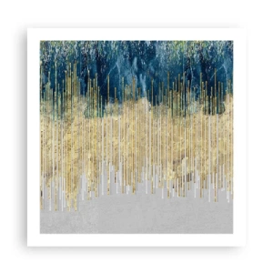 Póster - Frontera de líneas doradas - 60x60 cm