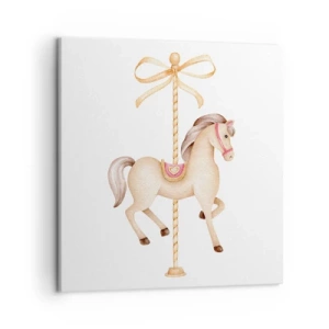 Cuadro sobre lienzo - Impresión de Imagen - Al trote grácil - 50x50 cm