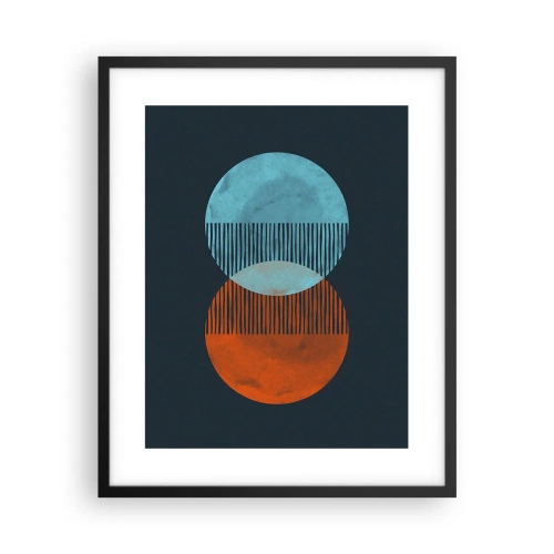 Póster en marco negro - Fantasía astronómica - 40x50 cm