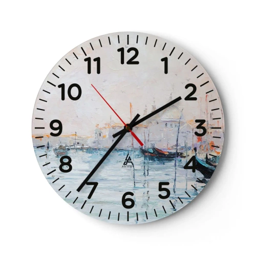 Reloj de pared - Reloj de vidrio - Más allá del agua, más allá de la niebla - 30x30 cm