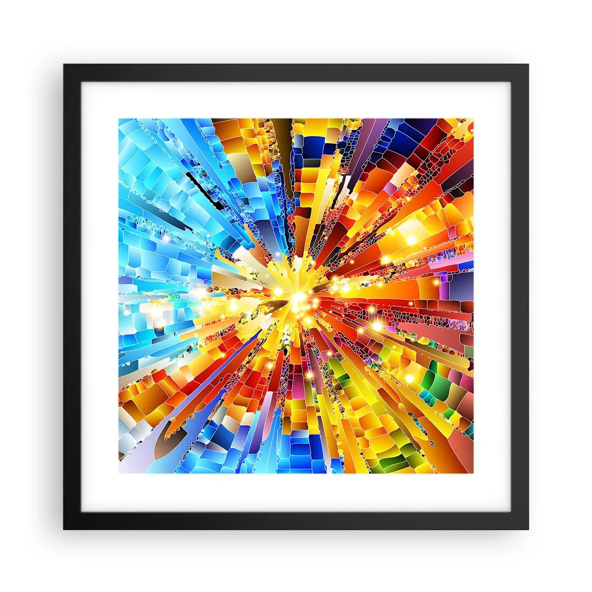 Póster en marco negro - In medias res - 40x40 cm