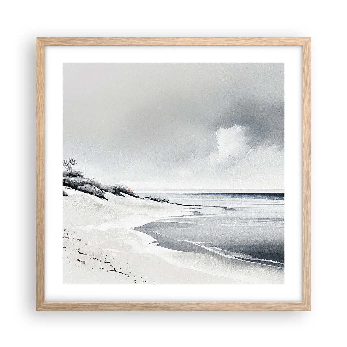 Póster en marco roble claro - Juntos desde el principio de los tiempos - 50x50 cm