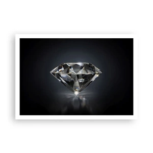 Póster - Una interpretación artística de un diamante sobre un fondo oscuro. - 100x70cm - Riqueza y belleza - Decoración de pared moderna para salón y dormitorio ARTTOR