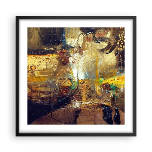 Póster en marco negro - Frío, templado, caliente - 50x50 cm