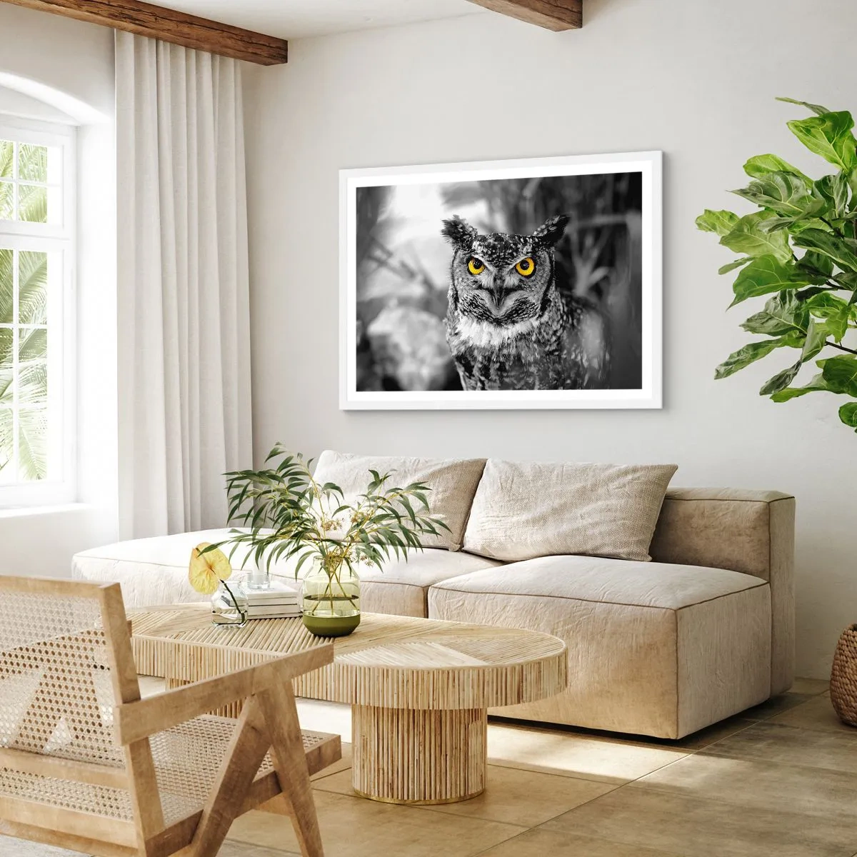 Póster en marco blanco - Nada se puede ocultar - 100x70 cm