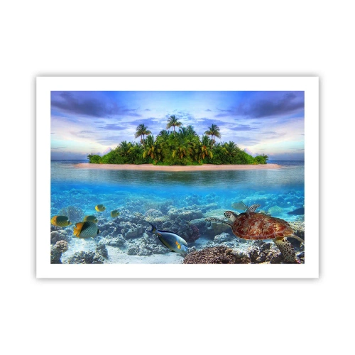 Póster - Una isla paradisíaca te invita - 70x50 cm