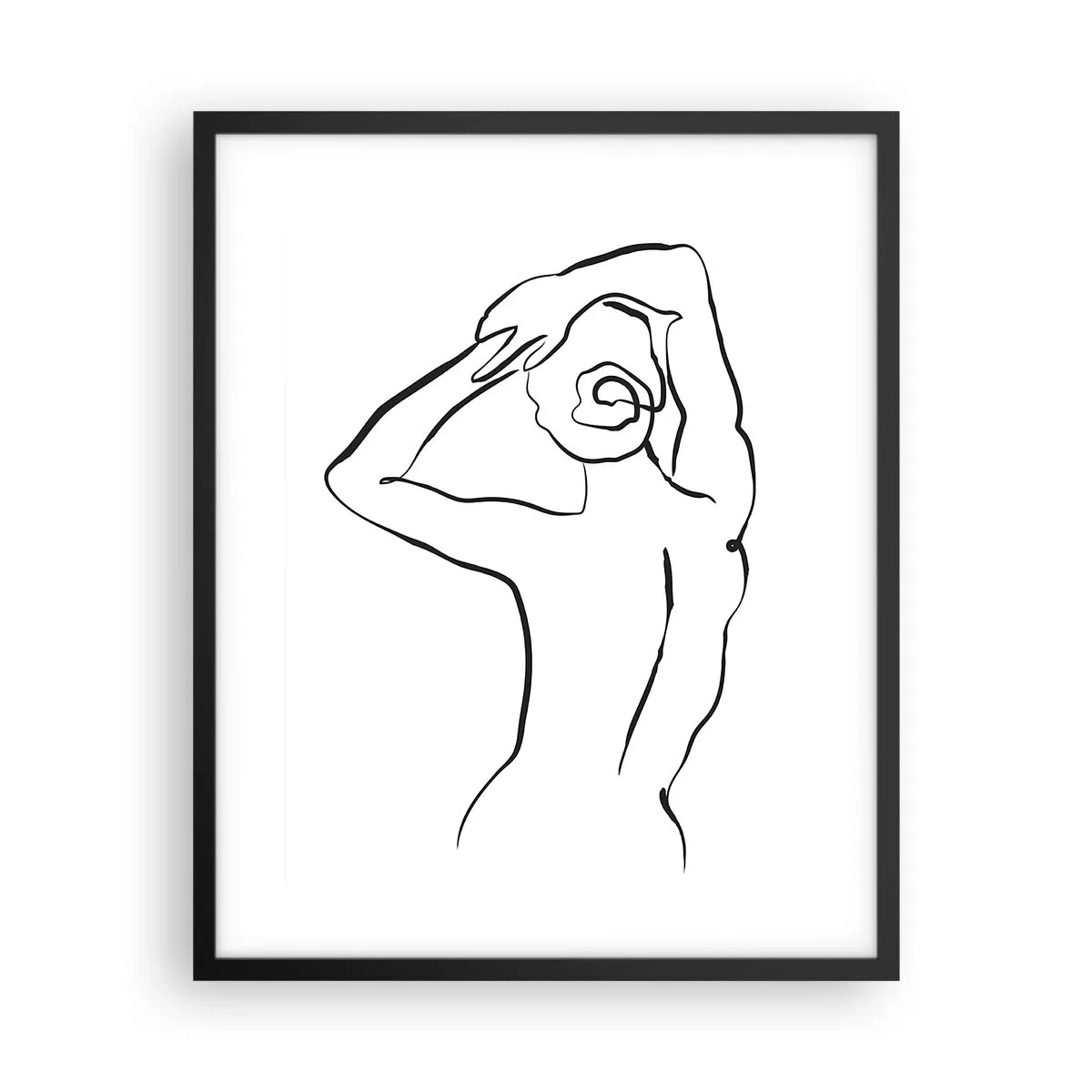 Póster en marco negro - Pose matinal - 40x50 cm