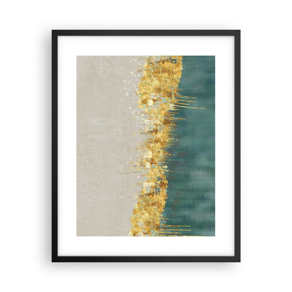 Póster en marco negro - La frontera dorada - 40x50 cm